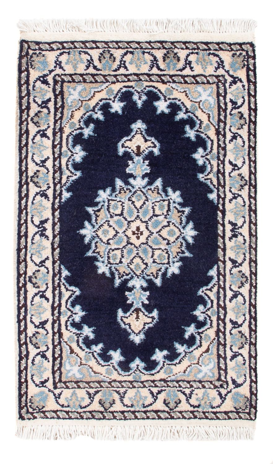 Perserteppich - Nain - Royal - 60 x 40 cm - dunkelblau