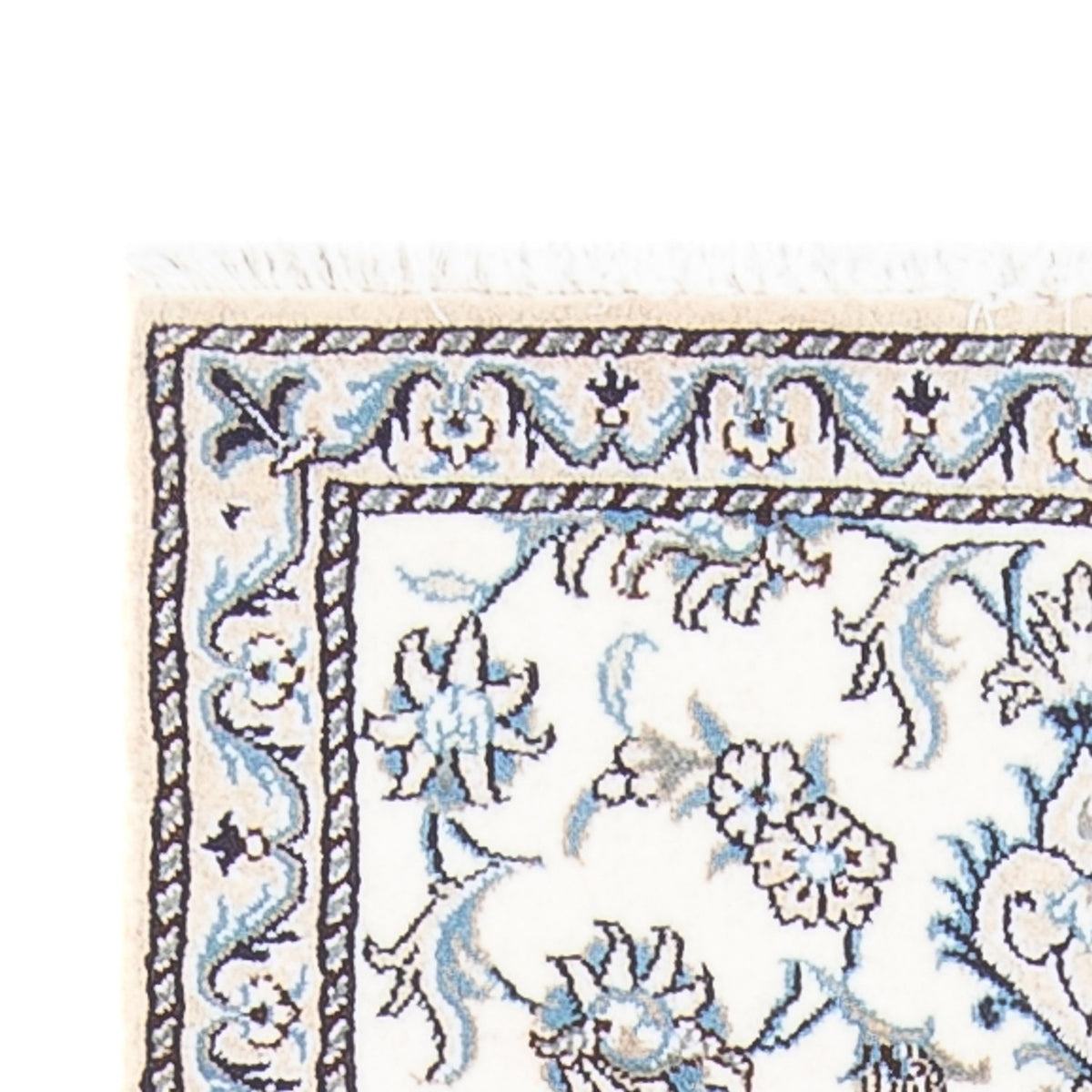 Läufer Perser - Nain - 198 x 78 cm - silber