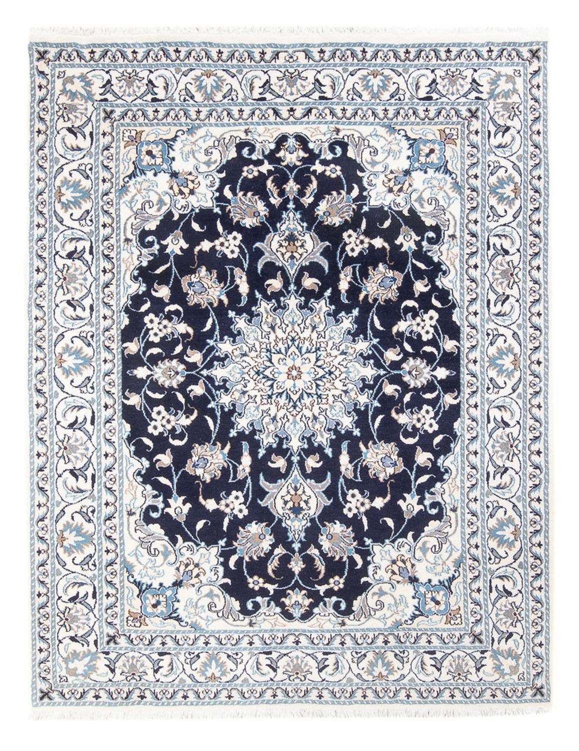 Perserteppich - Nain - Royal - 202 x 156 cm - dunkelblau