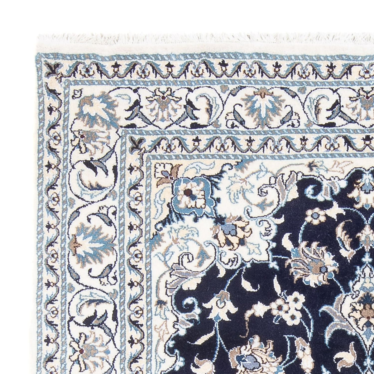 Perserteppich - Nain - Royal - 202 x 156 cm - dunkelblau