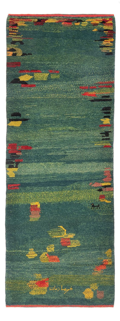 Gabbeh Persisch Teppich 87x218cm - Perserteppich Wollteppich