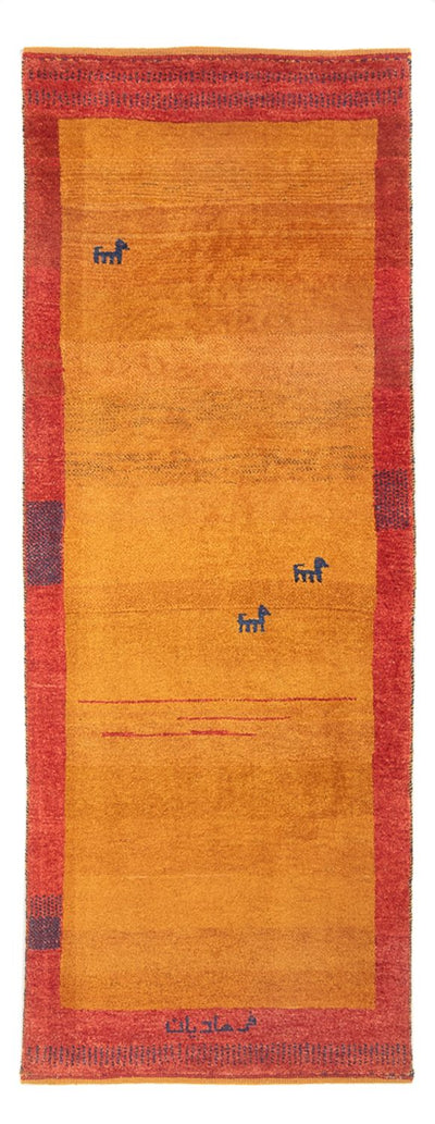 Gabbeh Persisch Teppich 80x225cm - Perserteppich Wollteppich