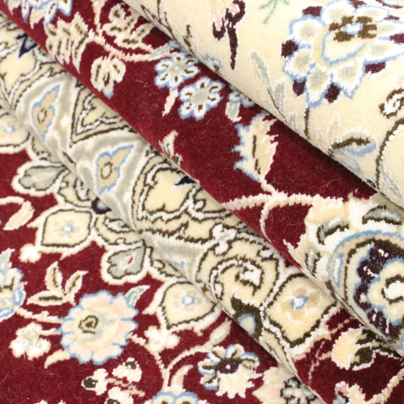 Perserteppich - Nain - Royal - 303 x 202 cm - weinrot