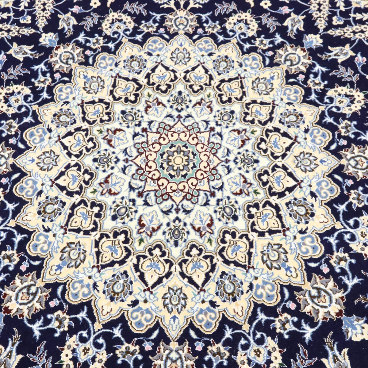 Perserteppich - Nain - Royal rund - 260 x 260 cm - dunkelblau