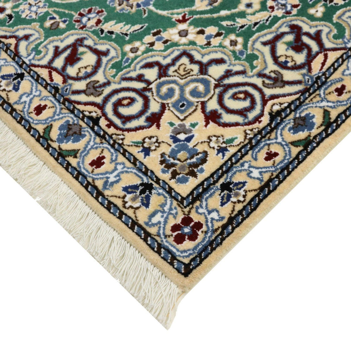 Perserteppich - Nain - Royal - 139 x 89 cm - grün