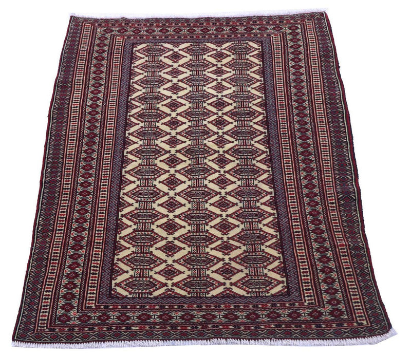 Afghan Teppich 164 x 121 cm - bordeauxrot