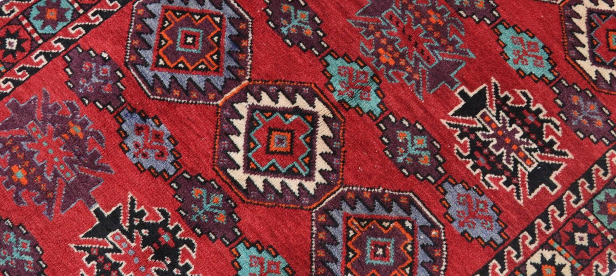Belutsch Teppich 198 x 102 cm - dunkelrot