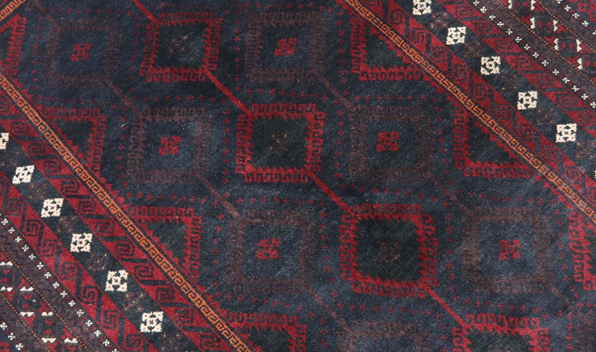 Belutsch Teppich 191 x 115 cm - dunkelrot