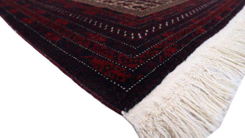 Afghan Teppich 150 x 95 cm - dunkelrot