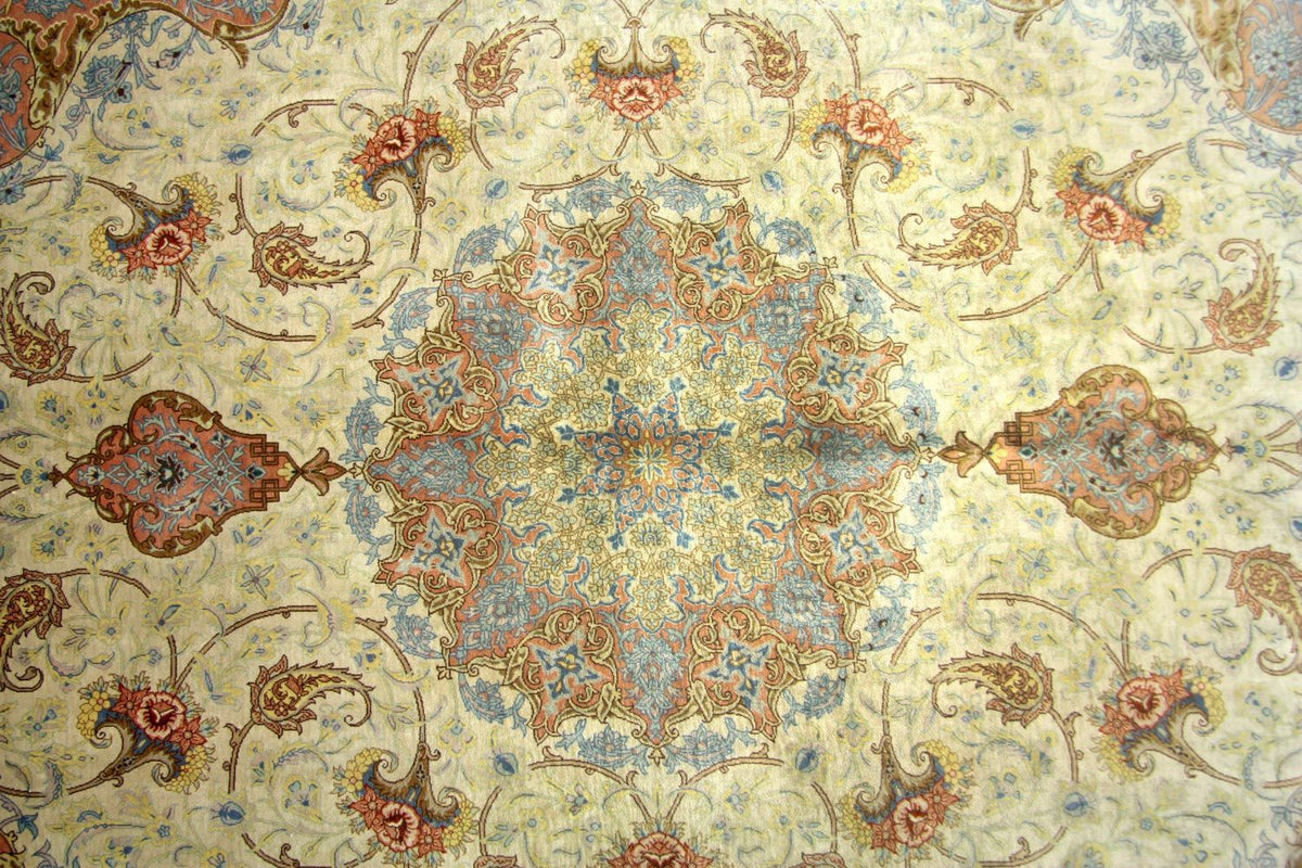 Seidenteppich - Ghom Seide - Premium 240 x 155 cm Teppich Wohnzimmer