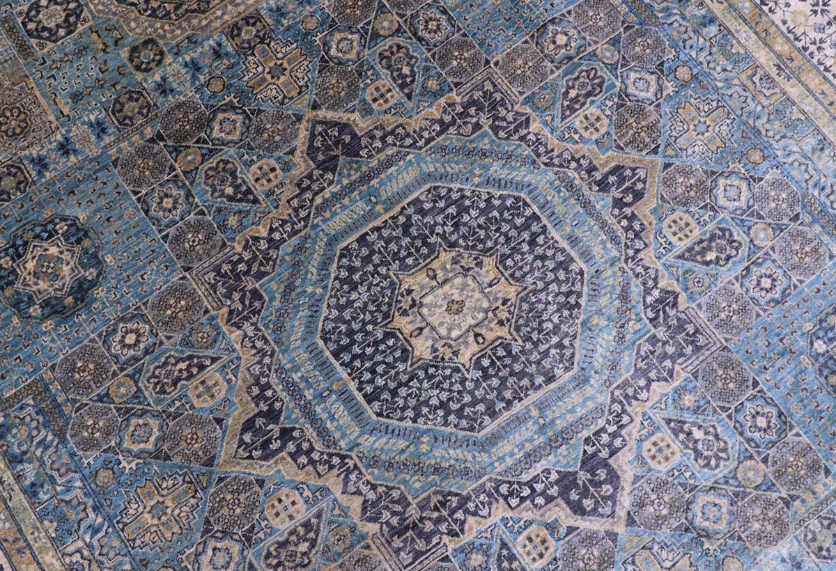 Ziegler Teppich 355 x 270 cm - hellblau