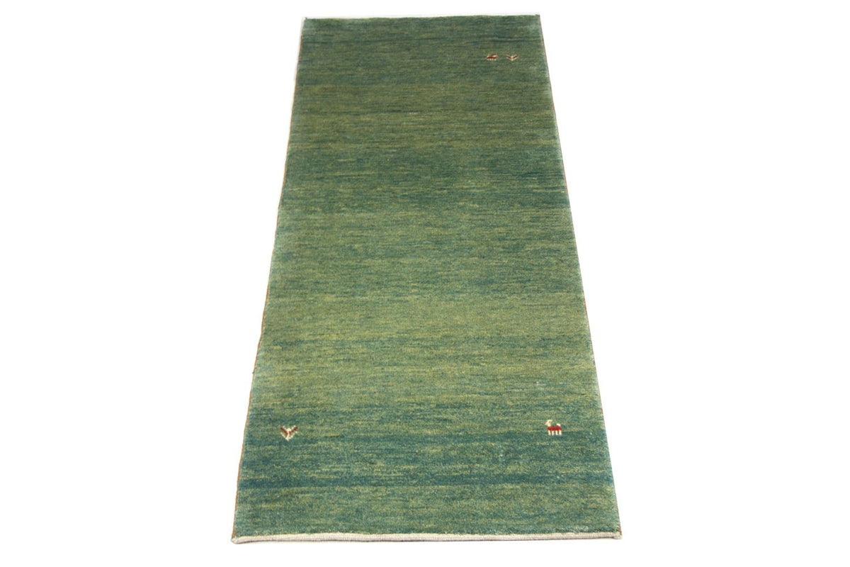 Gabbeh Teppich - Perser 247 x 90 cm - grün