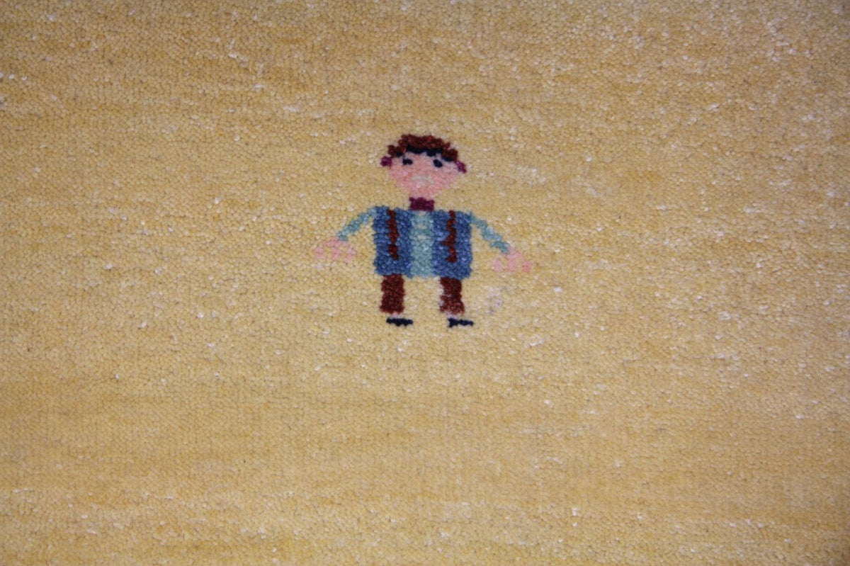 Gabbeh Teppich - Loribaft Perser 265 x 195 cm - gold