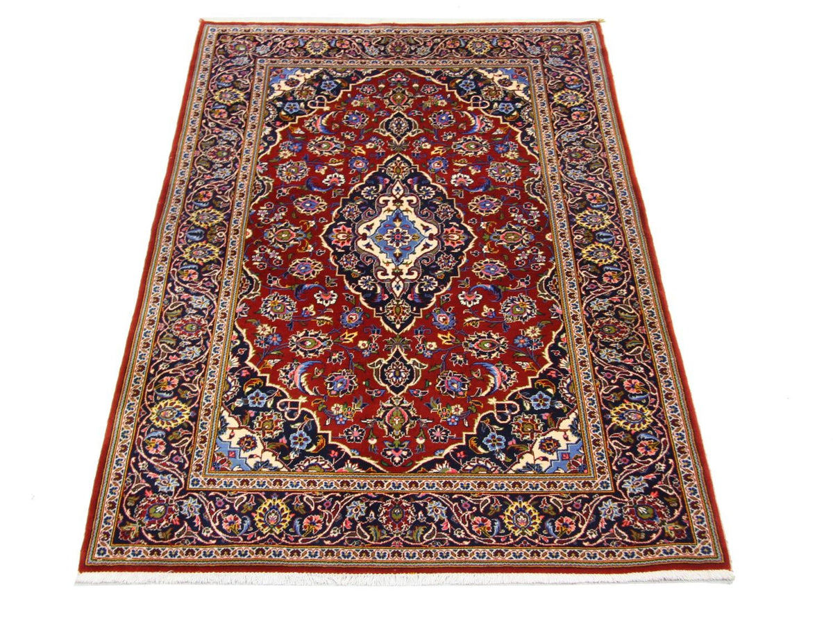 Perserteppich - Keshan 204 x 138 cm - blau