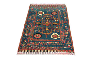 Afghan Teppich 182 x 123 cm - blau