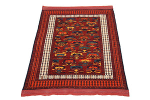 Afghan Teppich 160 x 130 cm - rost