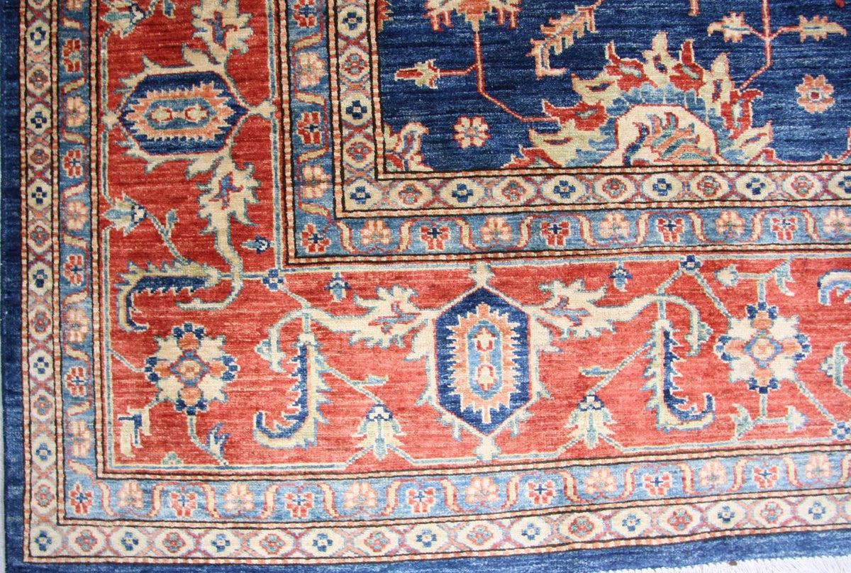 Ziegler Teppich - Kazak 303 x 246 cm - blau
