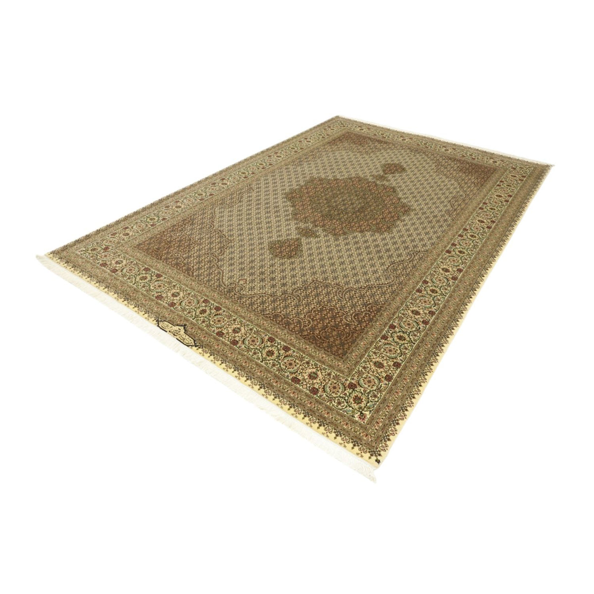 Perserteppich - Täbriz - Royal - Royal - 303 x 203 cm - dunkelbeige