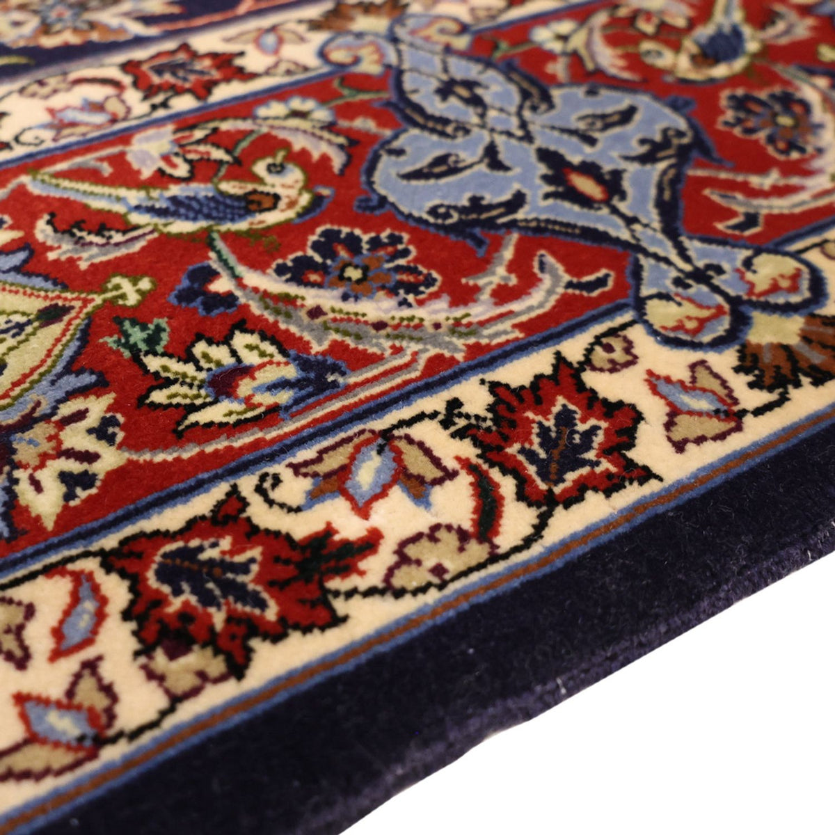 Orientteppich - Isfahan - Seidenkette - 166 x 114 cm - dunkelblau