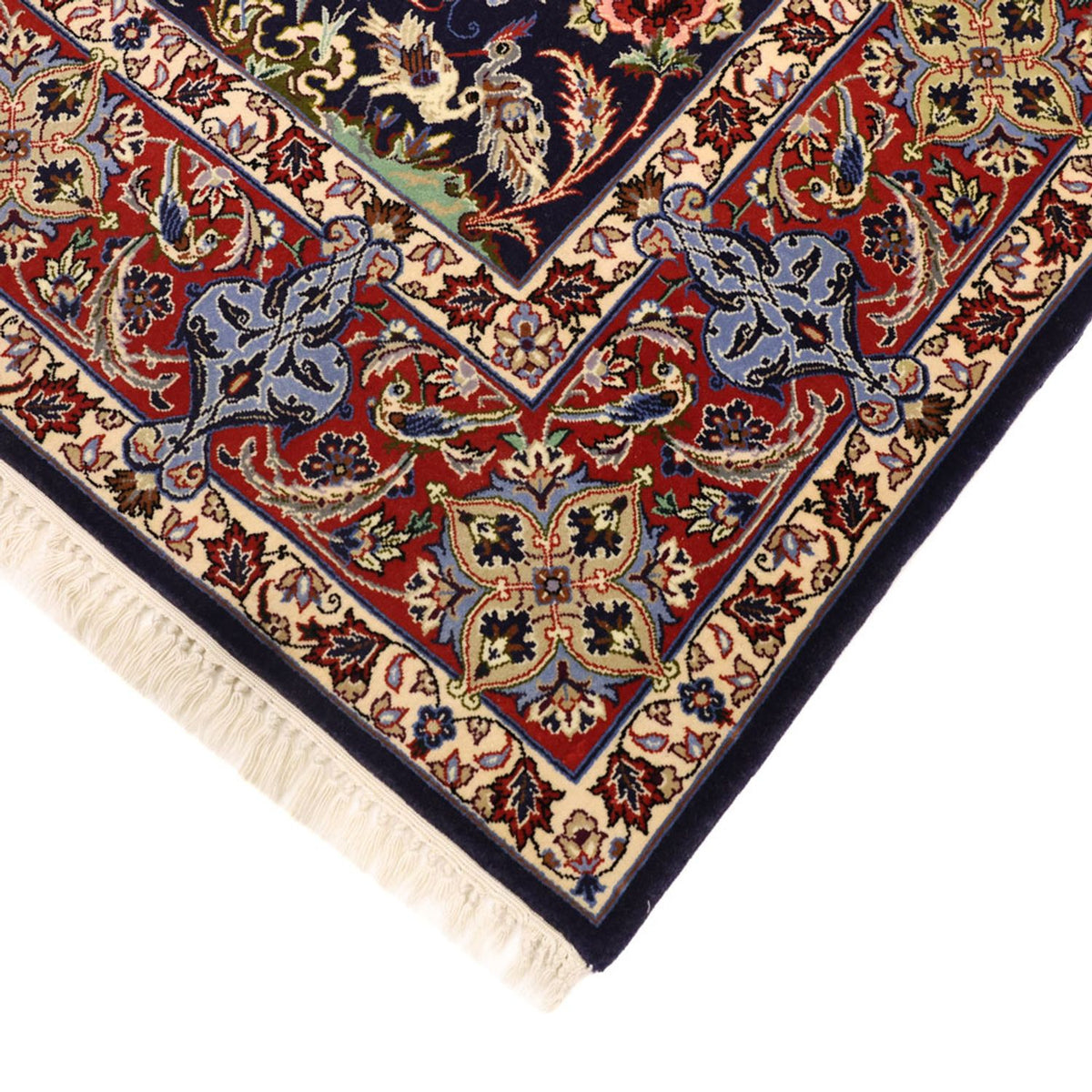 Orientteppich - Isfahan - Seidenkette - 166 x 114 cm - dunkelblau