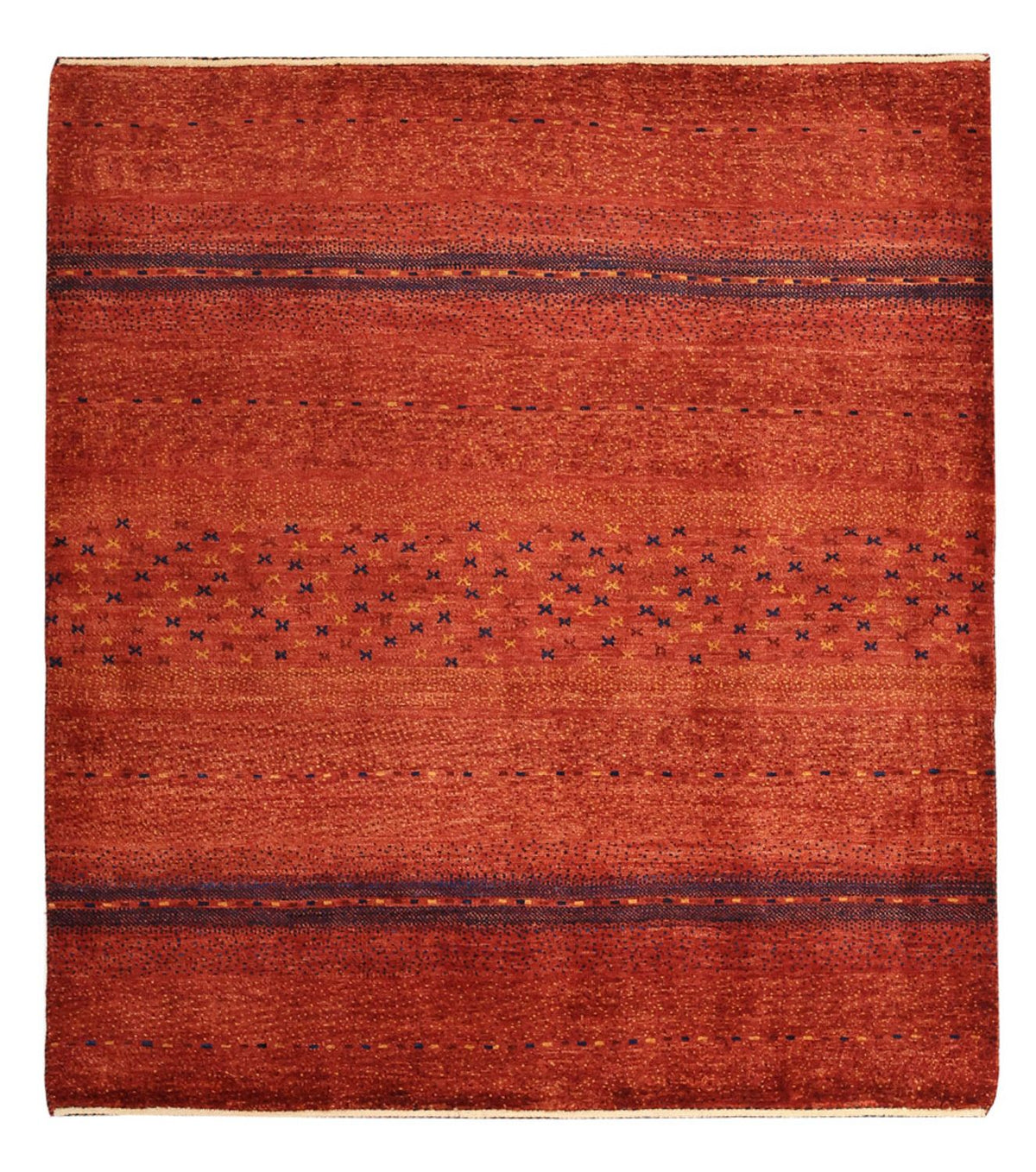 Gabbeh Teppich - Kaschkuli Perser quadratisch - 116 x 102 cm - mehrfarbig