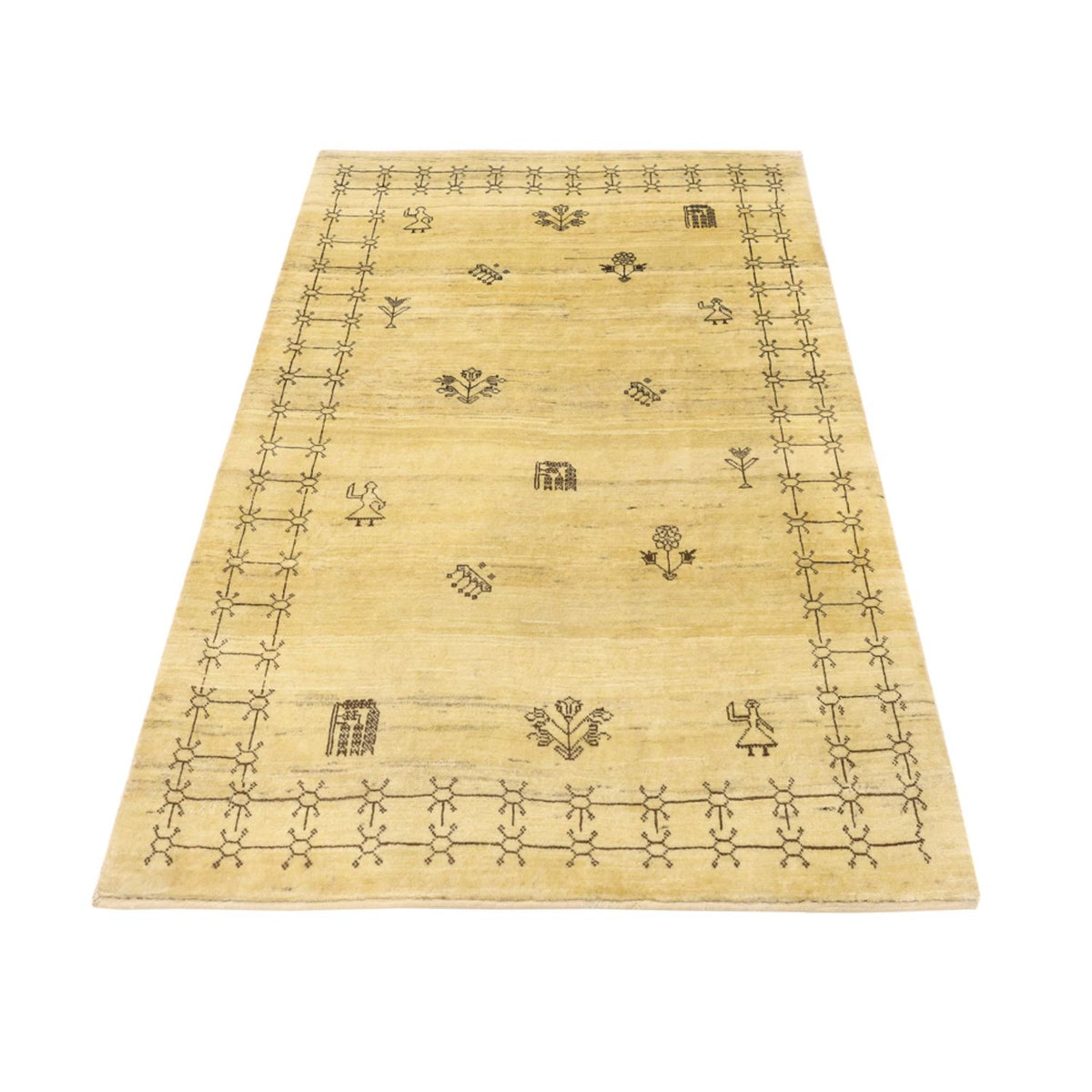 Gabbeh Teppich - Kaschkuli Perser - 150 x 101 cm - beige