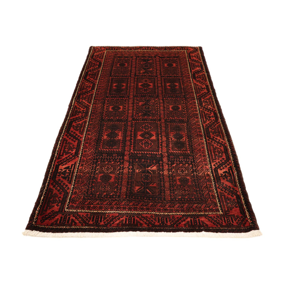 Belutsch Teppich - 205 x 117 cm - dunkelrot