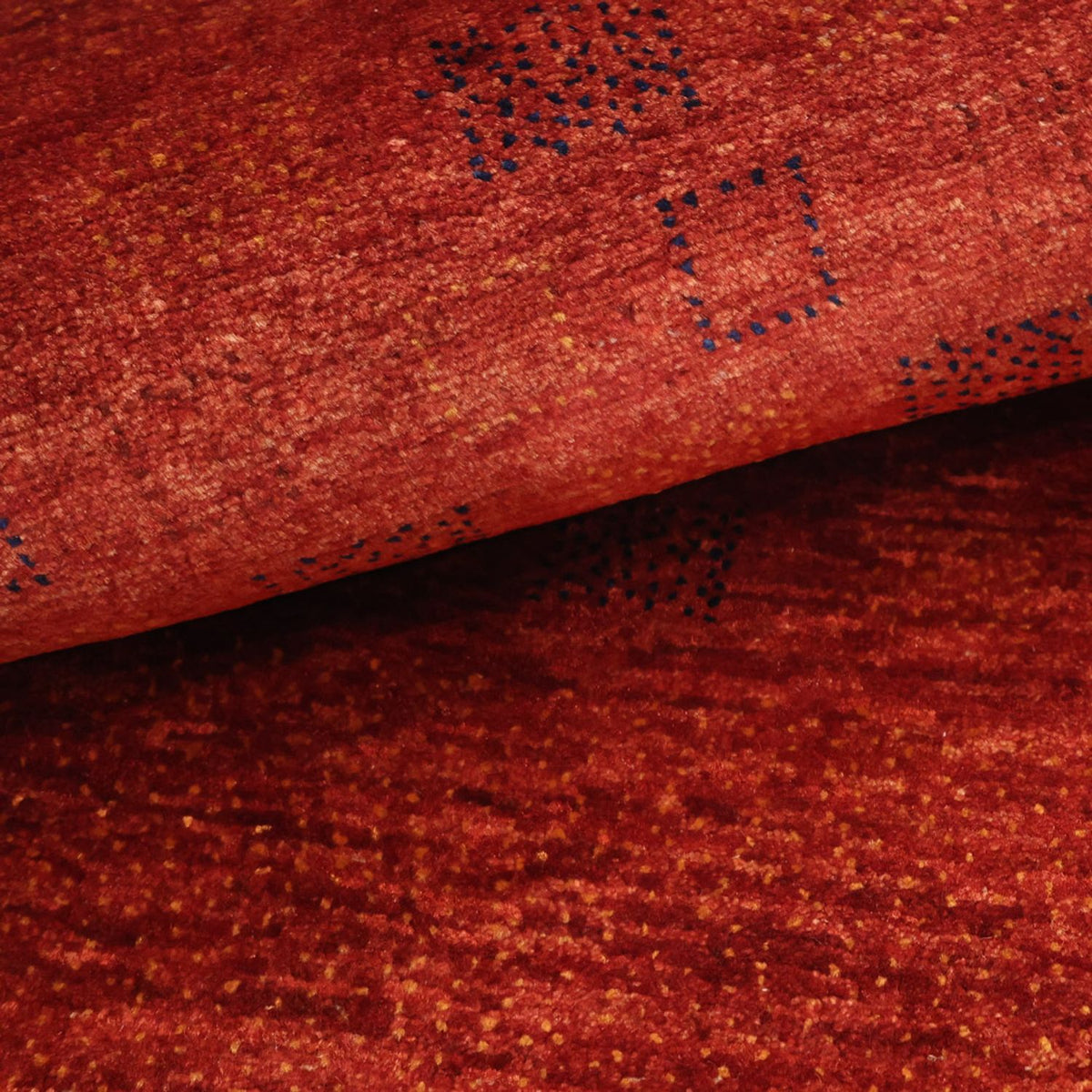 Gabbeh Teppich - Kaschkuli Perser quadratisch - 112 x 101 cm - dunkelrot