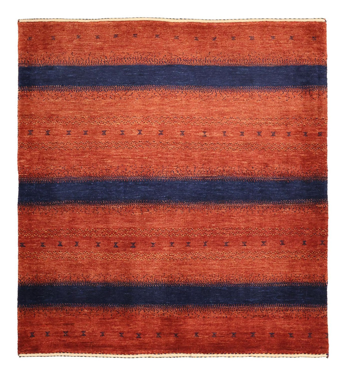Gabbeh Teppich - Kaschkuli Perser quadratisch - 114 x 101 cm - mehrfarbig