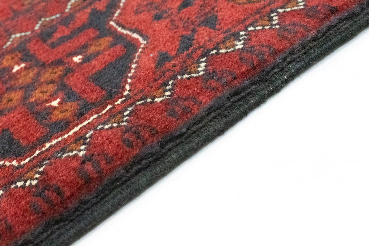 Afghan Teppich - Kunduz 302 x 78 cm - rot