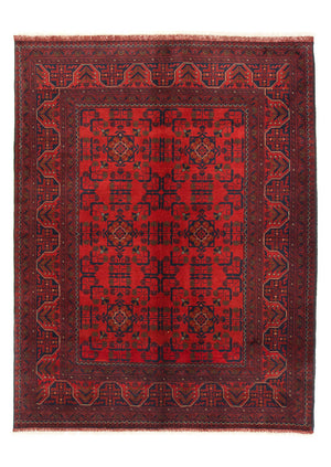 Afghan Teppich - Kunduz 206 x 149 cm - rot