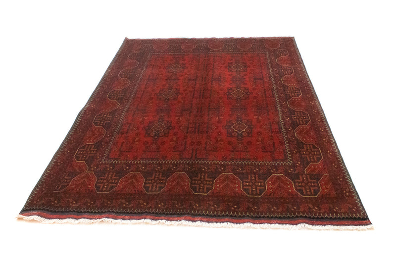 Afghan Teppich - Kunduz 206 x 149 cm - rot