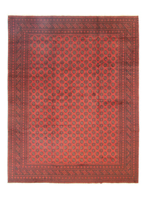 Afghan Teppich - Filpa 390 x 302 cm - dunkelrot