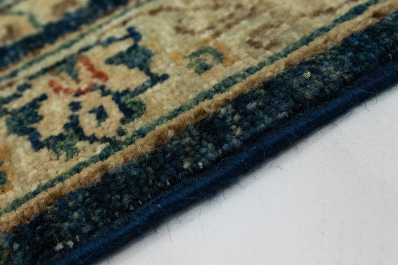 Ziegler Teppich 84 x 62 cm - dunkelblau