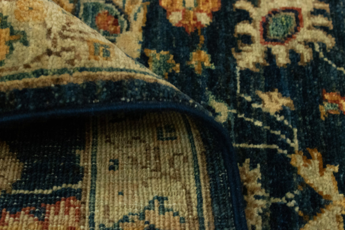 Ziegler Teppich 84 x 62 cm - dunkelblau