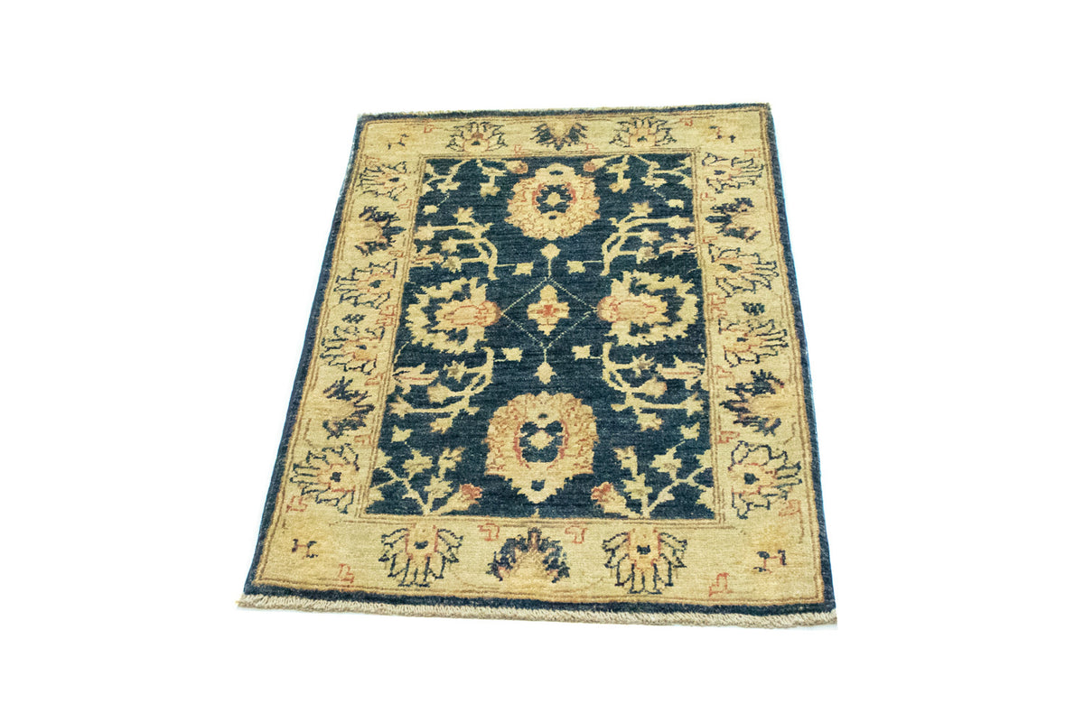 Ziegler Teppich 96 x 62 cm - dunkelblau
