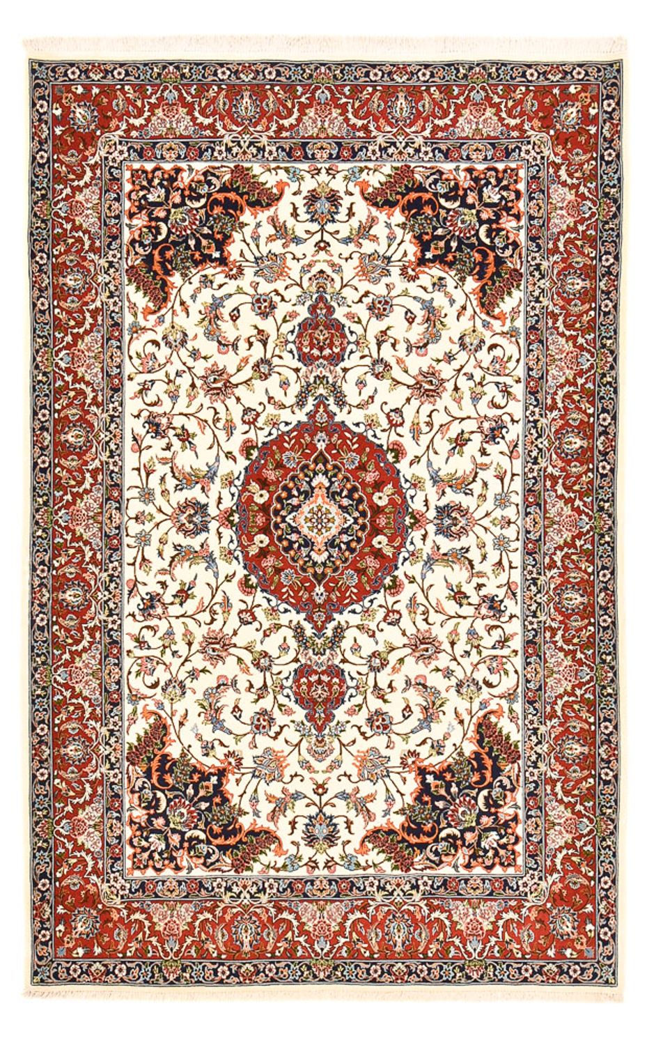 Perserteppich - Ghom - Royal - 216 x 140 cm - creme