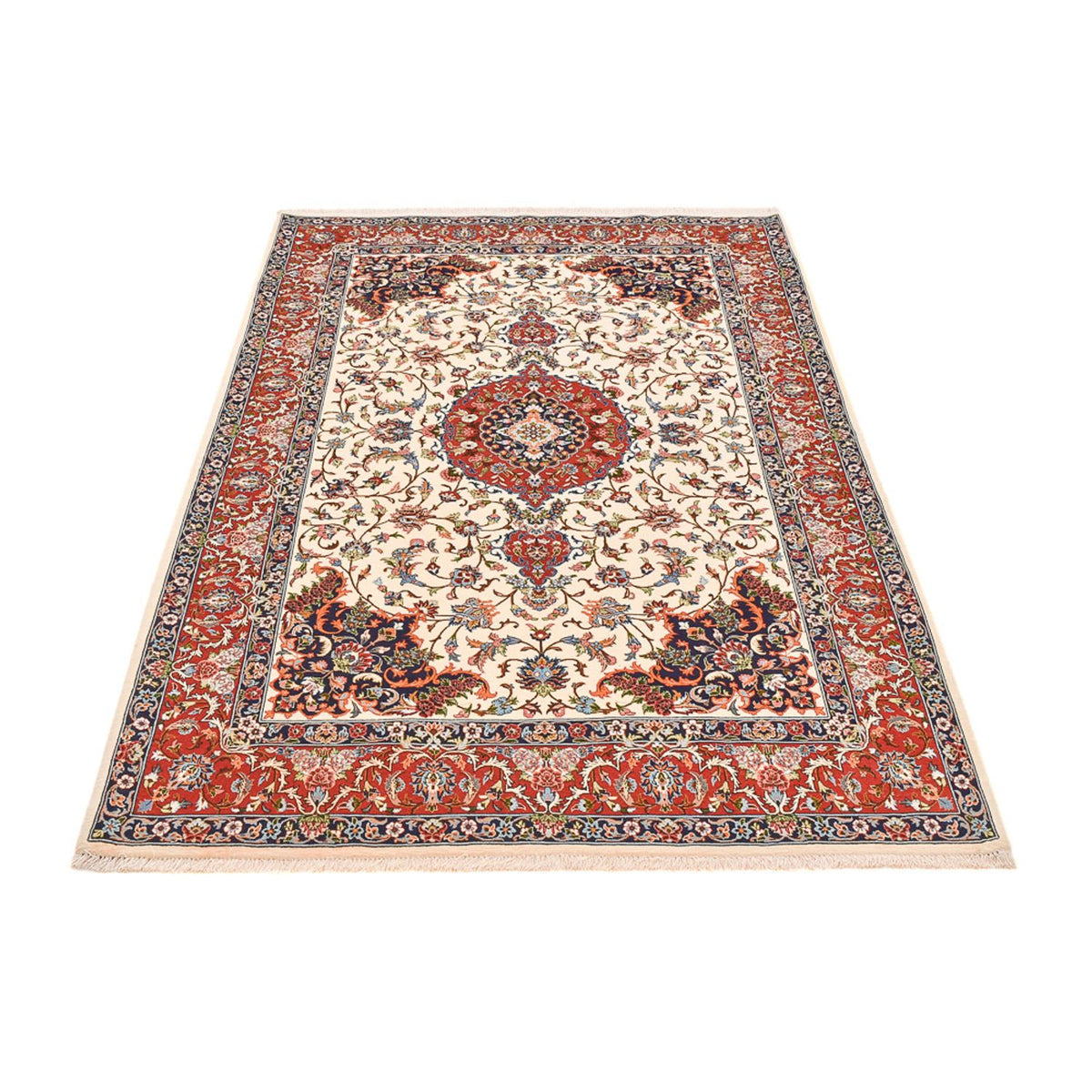 Perserteppich - Ghom - Royal - 216 x 140 cm - creme