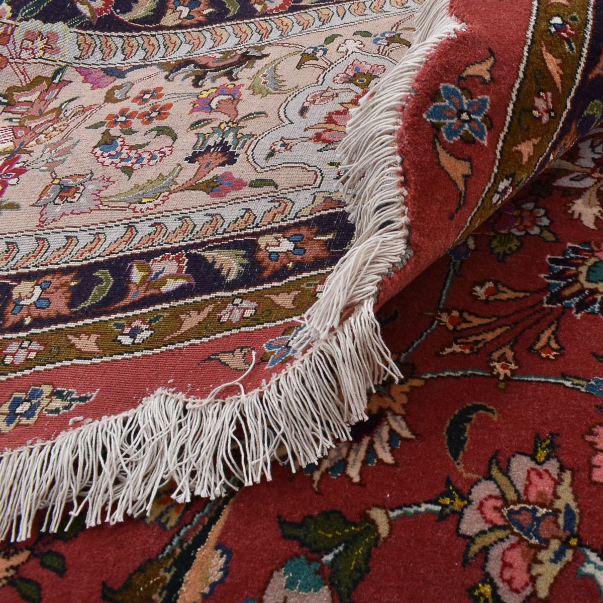 Perserteppich - Täbriz - Premium rund - 300 x 300 cm - rot