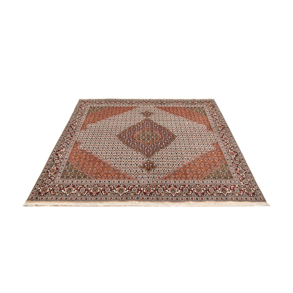 Perserteppich - Täbriz - Royal quadratisch - 203 x 200 cm - hellbraun