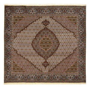 Perserteppich - Täbriz - Royal quadratisch  - 203 x 200 cm - braun