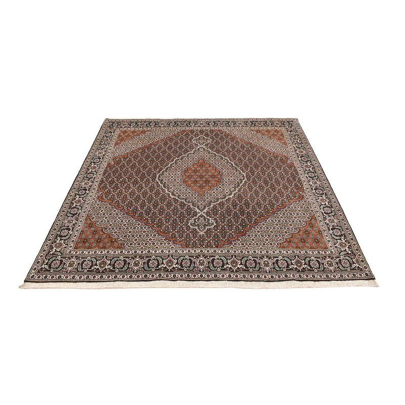 Perserteppich - Täbriz - Royal quadratisch  - 203 x 203 cm - braun