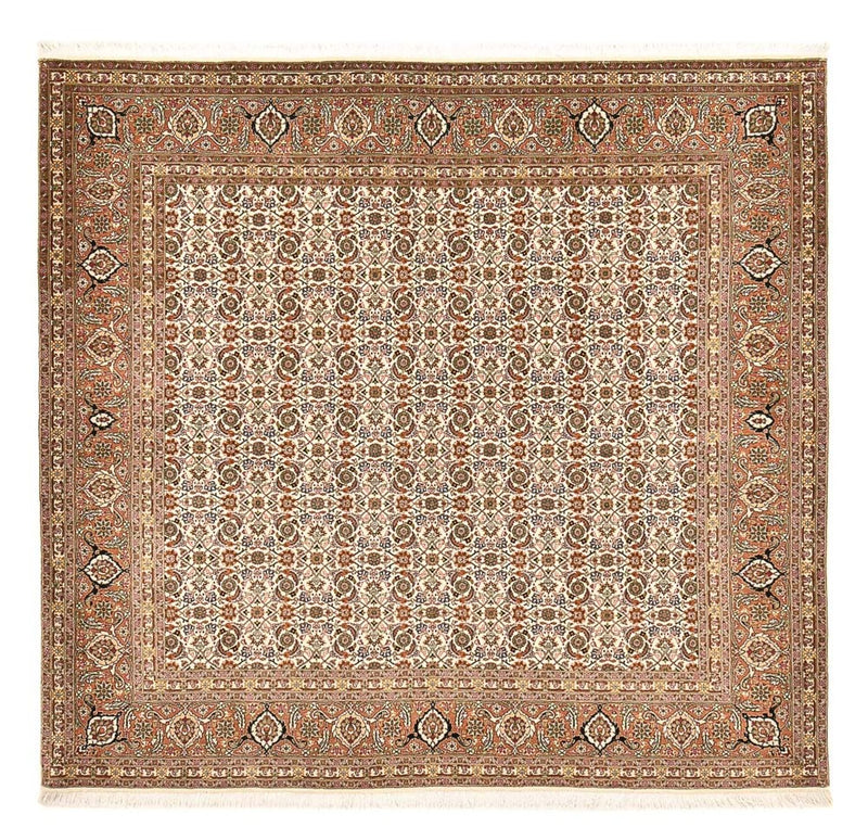 Perserteppich - Täbriz - Royal quadratisch  - 201 x 197 cm - dunkelbeige