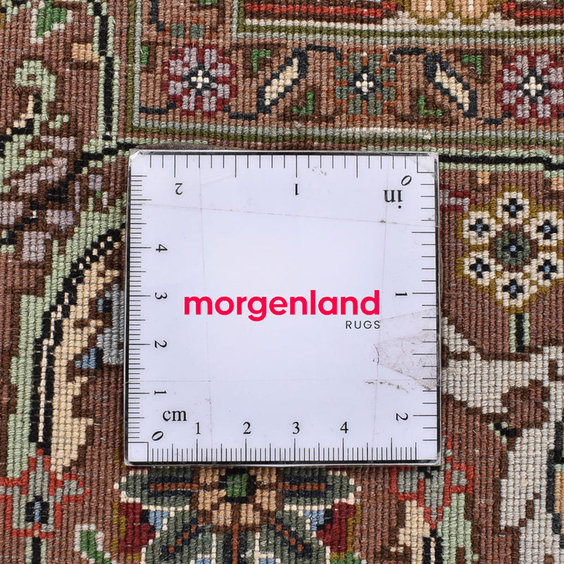 Perserteppich - Täbriz - Royal quadratisch  - 201 x 197 cm - dunkelbeige