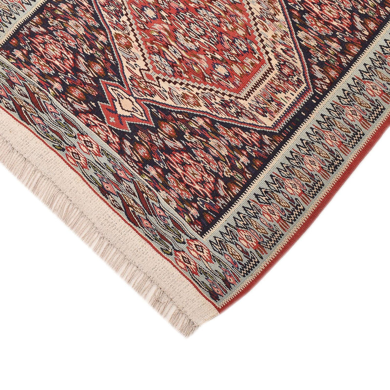 Läufer Kelim - Oriental - 395 x 85 cm - dunkelbeige