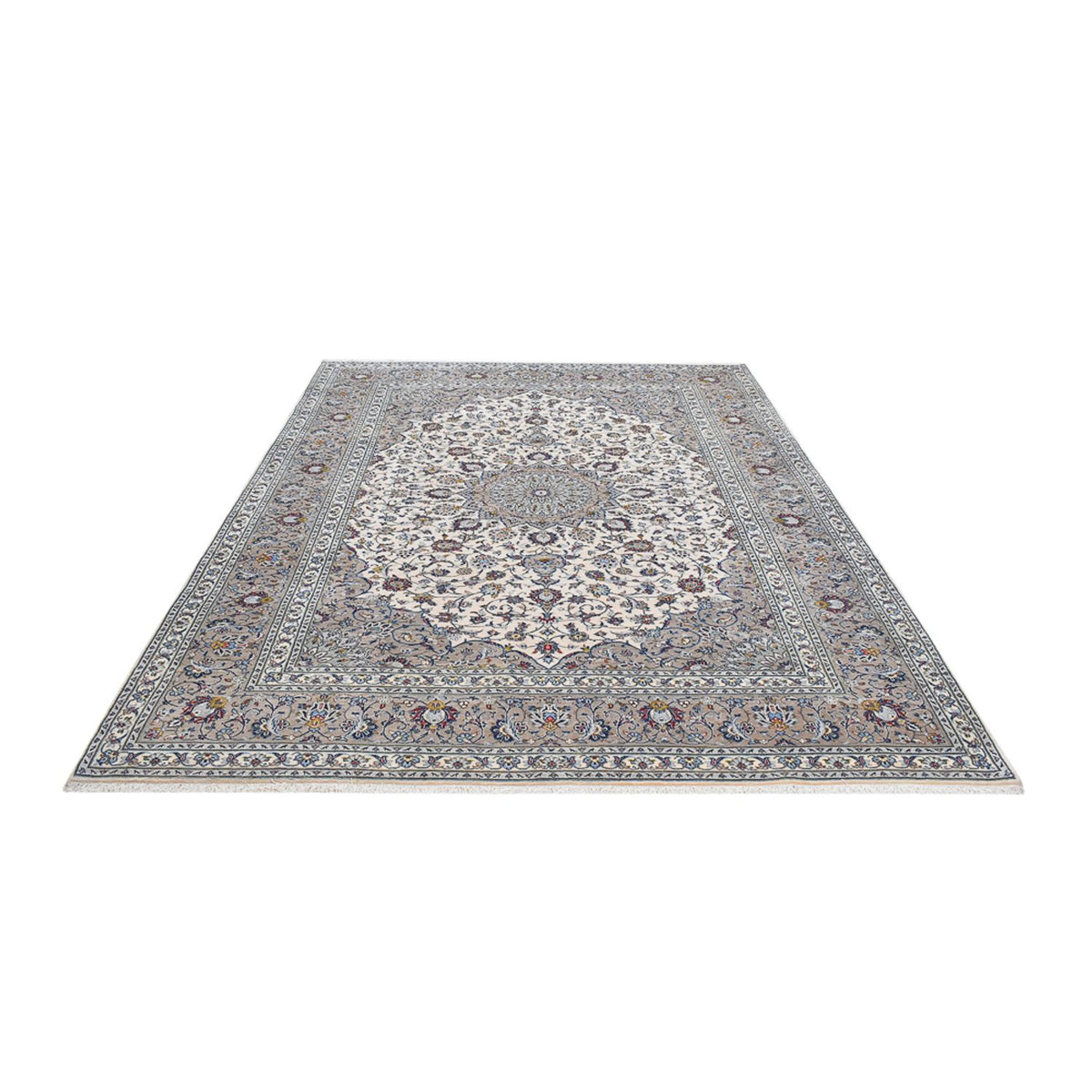 Perserteppich - Keshan - Royal - 343 x 250 cm - grau