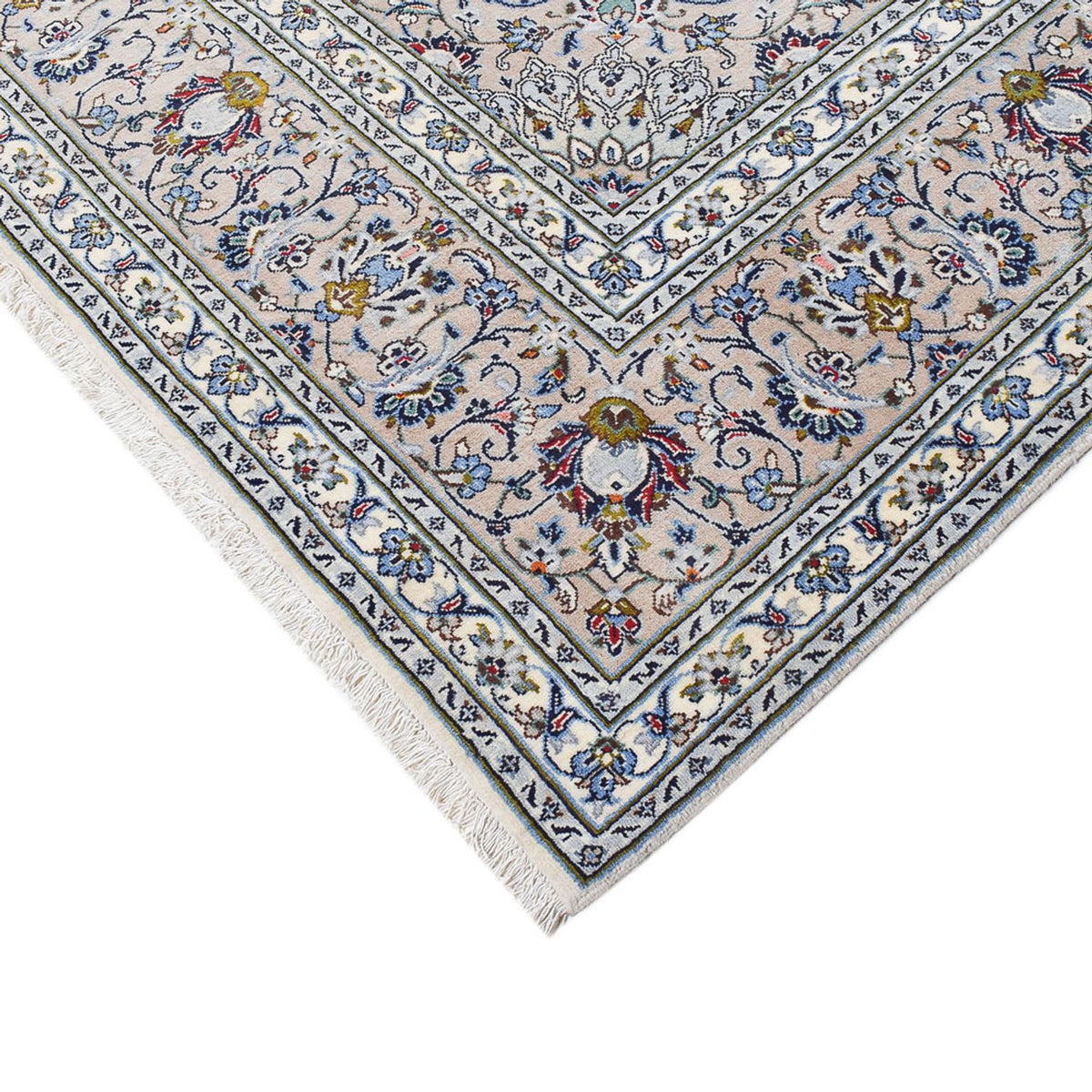 Perserteppich - Keshan - Royal - 346 x 246 cm - grau