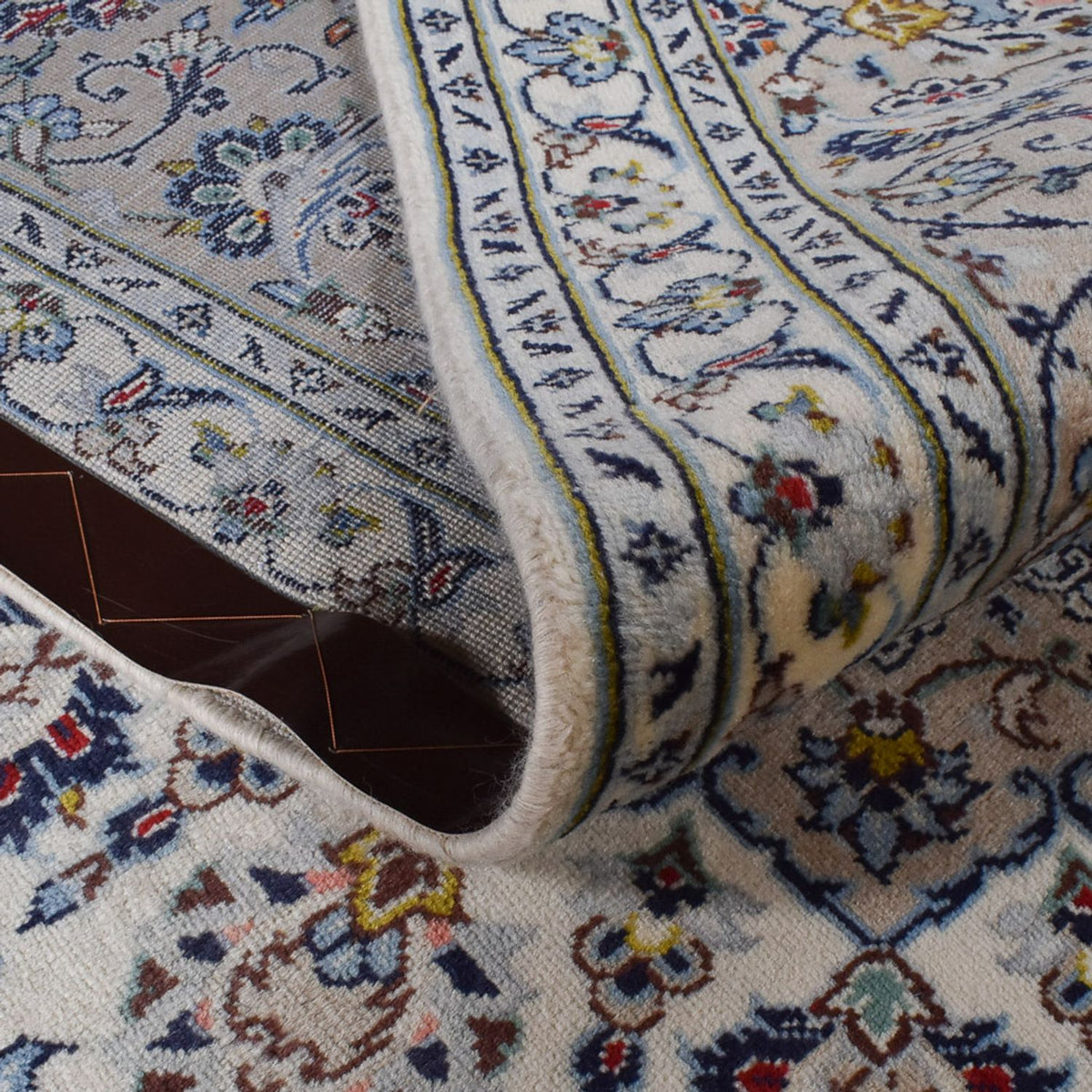 Perserteppich - Keshan - Royal - 354 x 244 cm - grau