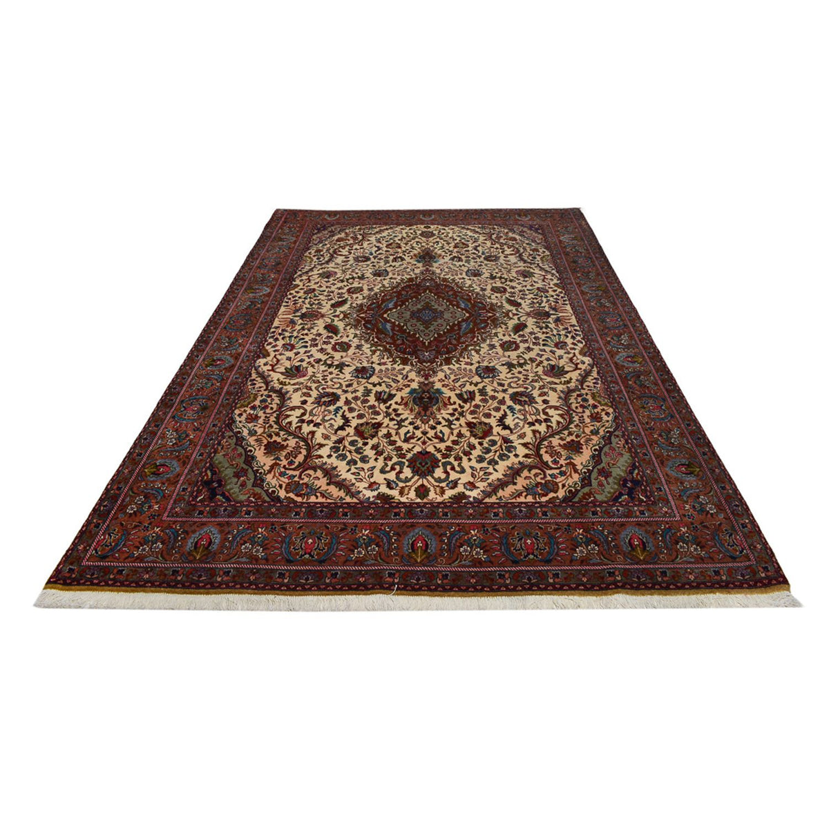 Perserteppich - Täbriz - Royal - 312 x 206 cm - dunkelbeige
