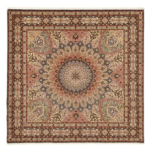 Perserteppich - Täbriz - Royal - 263 x 252 cm - dunkelbeige